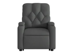 Poltrona elevatória de massagens tecido cinzento-escuro SHL238671