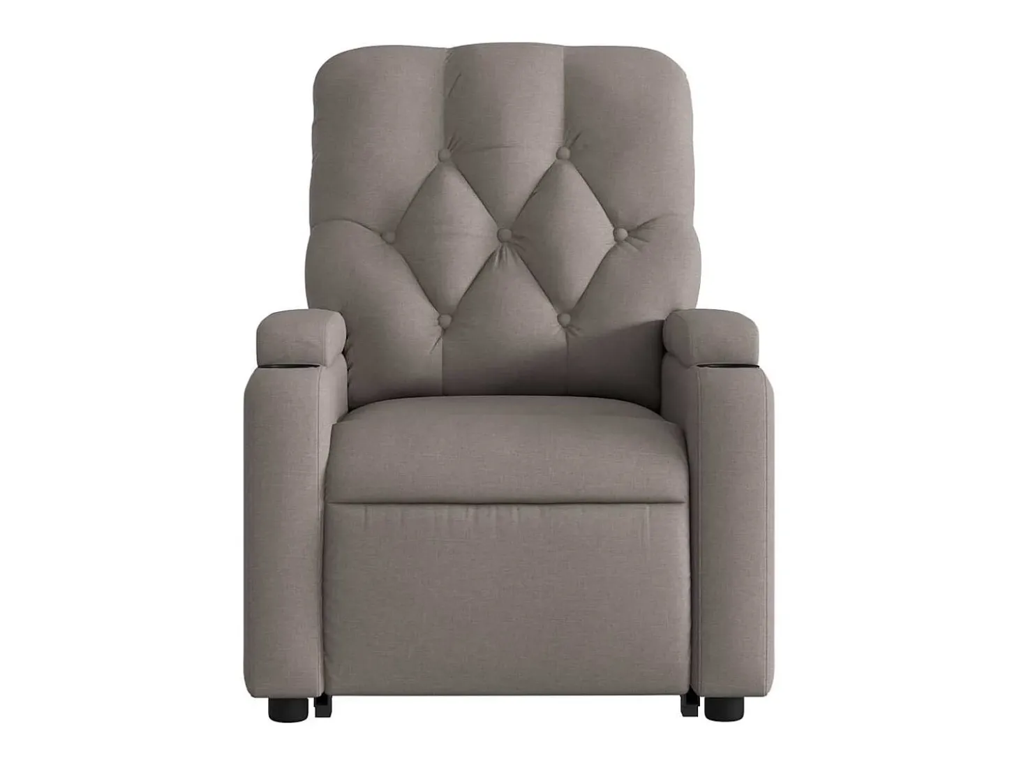Poltrona elevatória de massagens tecido cinzento-acastanhado SHL539195
