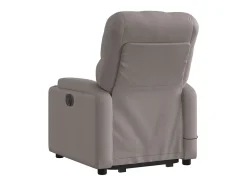 Poltrona elevatória de massagens tecido cinzento-acastanhado SHL539195