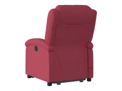 Poltrona elevatória de massagens elétrica tecido vermelho tinto SHL76060