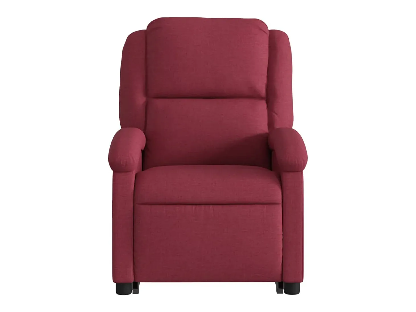 Poltrona elevatória de massagens elétrica tecido vermelho tinto SHL76060