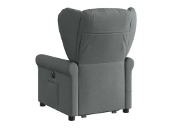 Poltrona elevatória de massagens tecido cinzento-escuro SHL389845