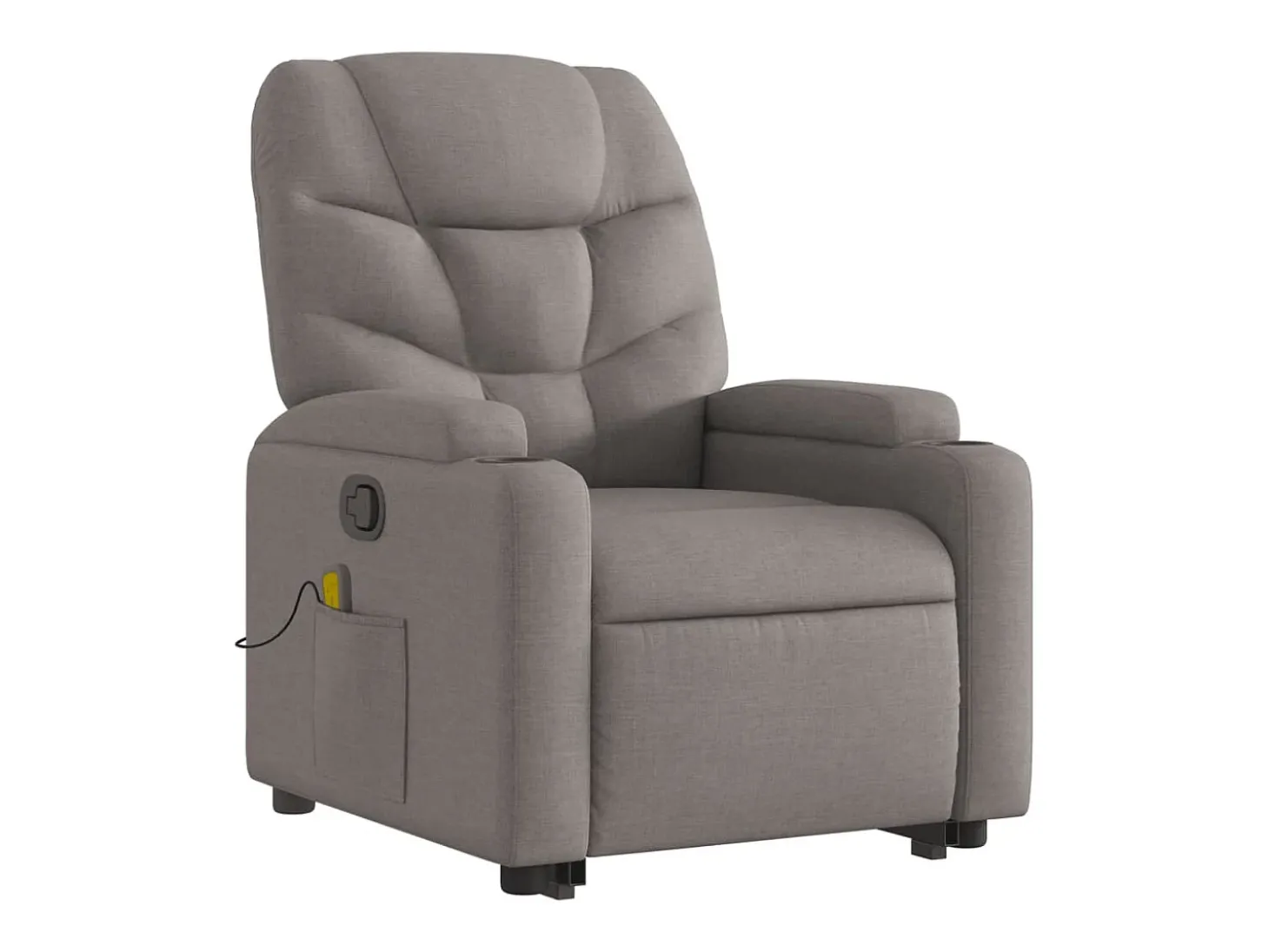 Poltrona elevatória de massagens tecido cinzento-acastanhado SHL11419