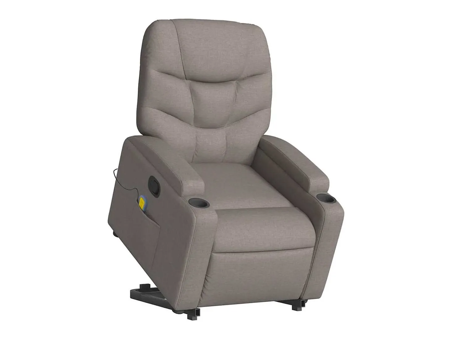 Poltrona elevatória de massagens tecido cinzento-acastanhado SHL11419