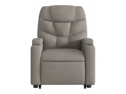 Poltrona elevatória de massagens tecido cinzento-acastanhado SHL11419