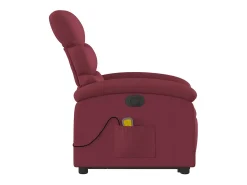 Poltrona elevatória de massagens elétrica tecido vermelho tinto SHL159505