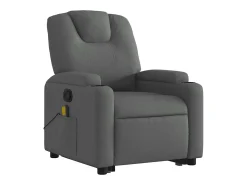 Poltrona elevatória de massagens tecido cinzento-escuro SHL195874