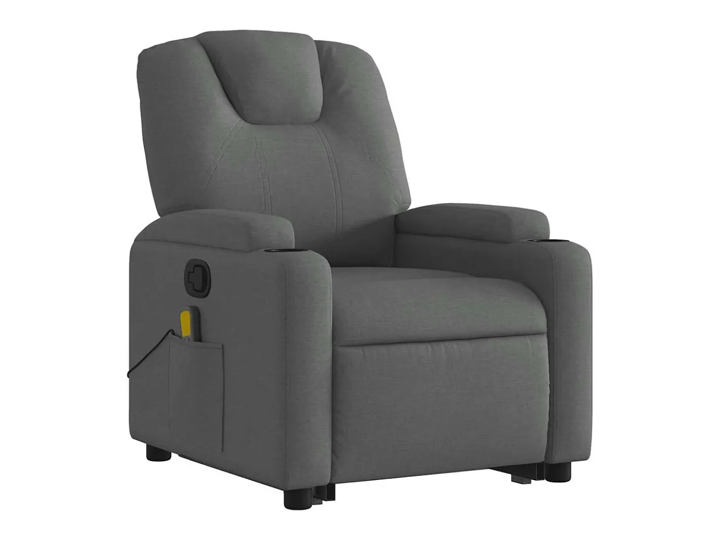Poltrona elevatória de massagens tecido cinzento-escuro SHL195874