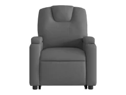 Poltrona elevatória de massagens tecido cinzento-escuro SHL195874