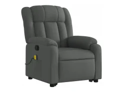 Poltrona elevatória de massagens tecido cinzento-escuro SHL194584