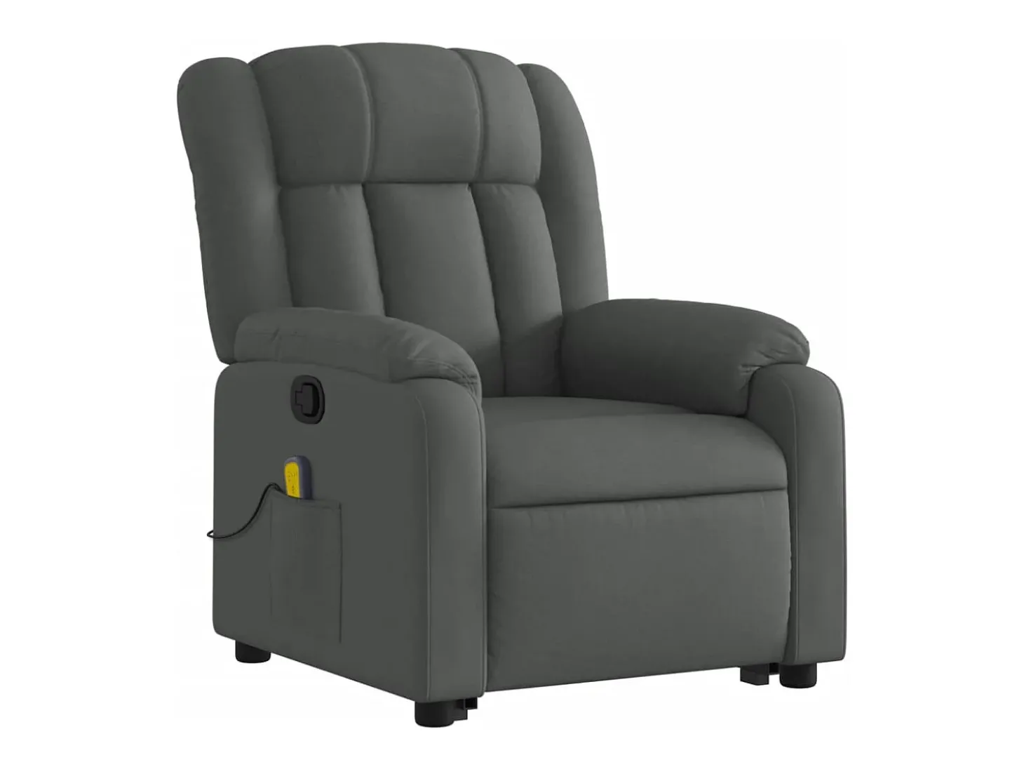 Poltrona elevatória de massagens tecido cinzento-escuro SHL194584