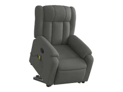 Poltrona elevatória de massagens tecido cinzento-escuro SHL194584