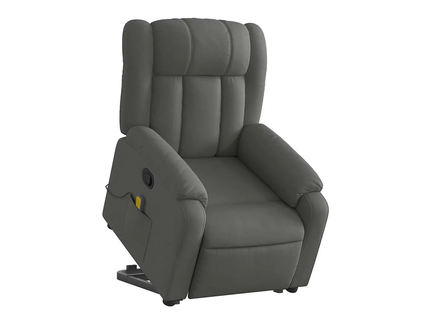 Poltrona elevatória de massagens tecido cinzento-escuro SHL194584