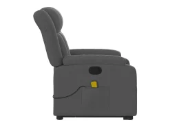 Poltrona elevatória de massagens tecido cinzento-escuro SHL194584