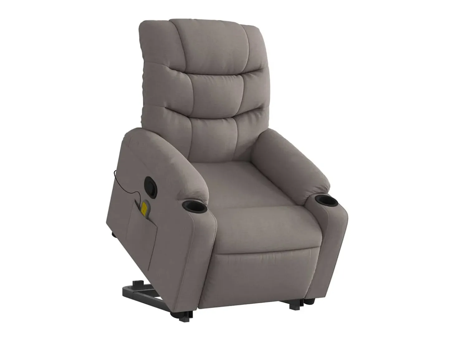 Poltrona elevatória de massagens tecido cinzento-acastanhado SHL374764