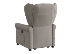Poltrona elevatória de massagens tecido cinzento-acastanhado SHL467242