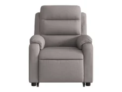Poltrona elevatória de massagens tecido cinzento-acastanhado SHL925689