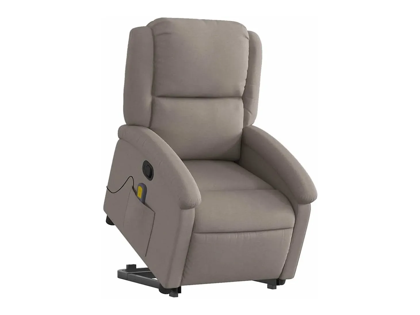 Poltrona elevatória de massagens tecido cinzento-acastanhado SHL424067
