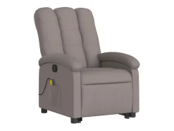 Poltrona elevatória de massagens tecido cinzento-acastanhado SHL816211