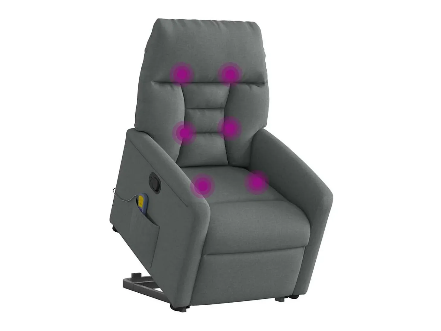 Poltrona elevatória de massagens tecido cinzento-escuro SHL155133