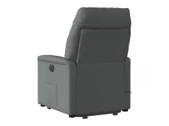 Poltrona elevatória de massagens tecido cinzento-escuro SHL155133
