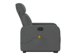 Poltrona elevatória de massagens tecido cinzento-escuro SHL412591
