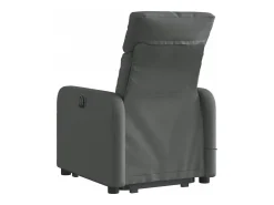 Poltrona elevatória de massagens tecido cinzento-escuro SHL412591