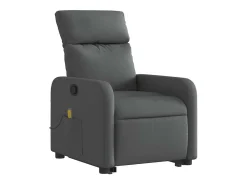 Poltrona elevatória de massagens tecido cinzento-escuro SHL412591
