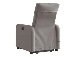 Poltrona elevatória de massagens tecido cinzento-acastanhado SHL160508