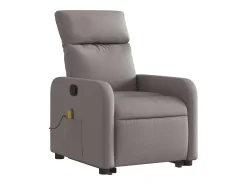 Poltrona elevatória de massagens tecido cinzento-acastanhado SHL160508
