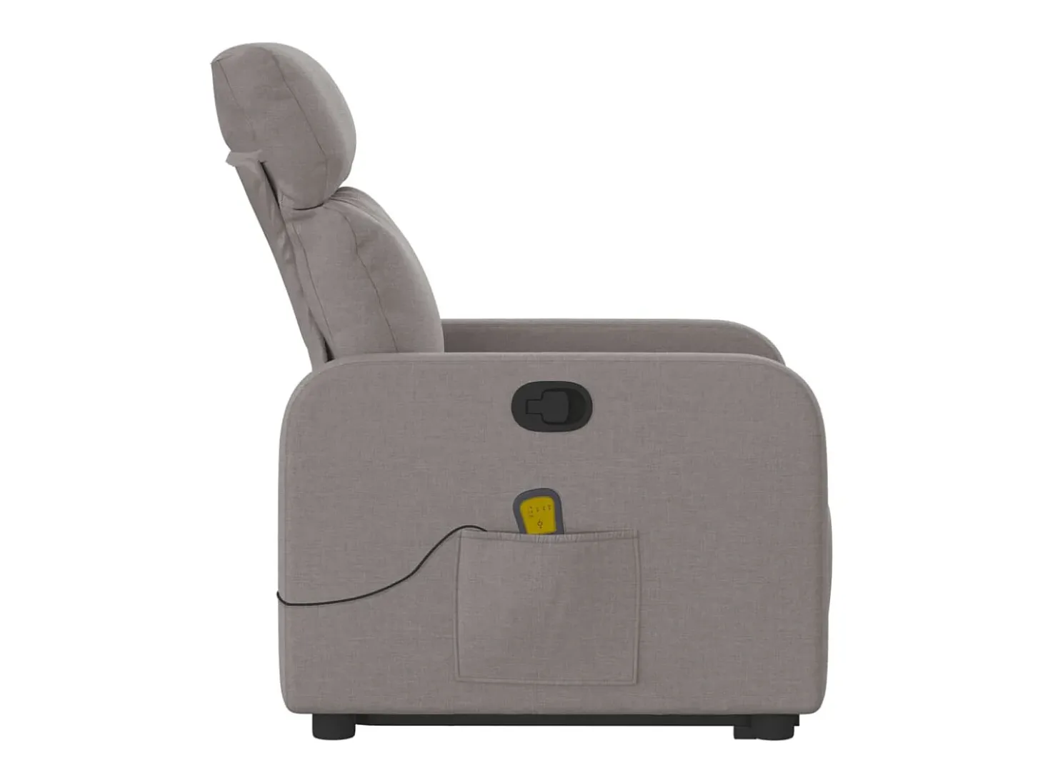 Poltrona elevatória de massagens tecido cinzento-acastanhado SHL160508