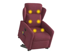 Poltrona elevatória de massagens elétrica tecido vermelho tinto SHL359514