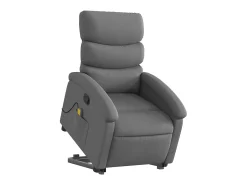 Poltrona elevatória de massagens tecido cinzento-escuro SHL281313