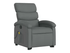 Poltrona elevatória de massagens tecido cinzento-escuro SHL281313