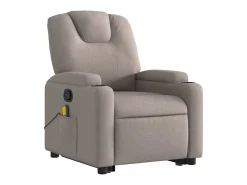 Poltrona elevatória de massagens tecido cinzento-acastanhado SHL656678