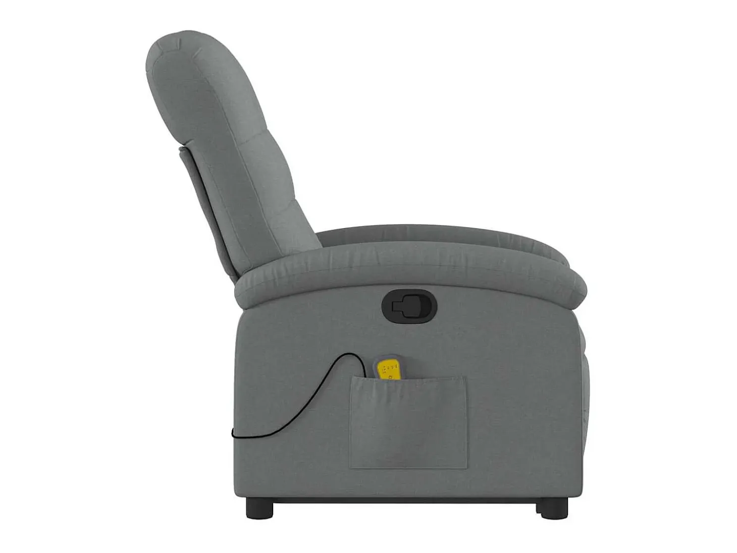 Poltrona elevatória de massagens tecido cinzento-escuro SHL16586