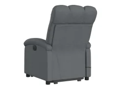 Poltrona elevatória de massagens tecido cinzento-escuro SHL16586