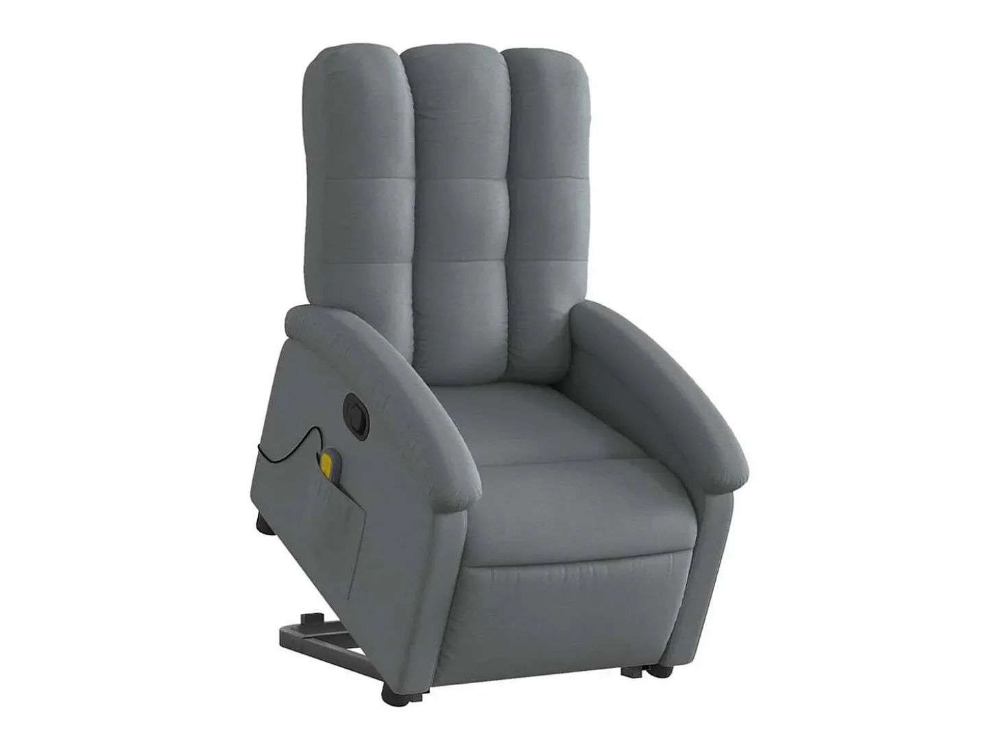 Poltrona elevatória de massagens tecido cinzento-escuro SHL16586