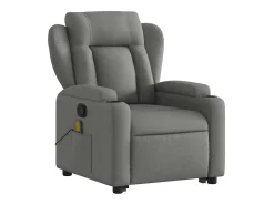 Poltrona elevatória de massagens tecido cinzento-escuro SHL26090