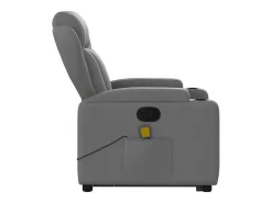 Poltrona elevatória de massagens tecido cinzento-escuro SHL26090