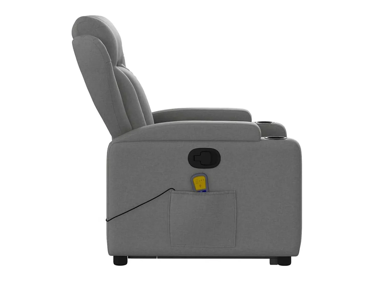 Poltrona elevatória de massagens tecido cinzento-escuro SHL26090