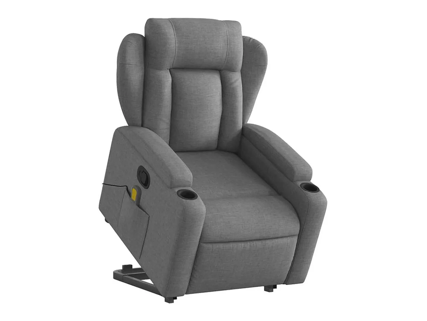 Poltrona elevatória de massagens tecido cinzento-escuro SHL26090