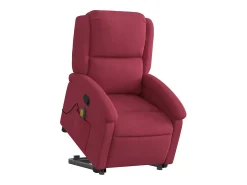 Poltrona elevatória de massagens veludo vermelho tinto SHL964402