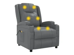 Poltrona elétrica de massagens couro artificial antracite