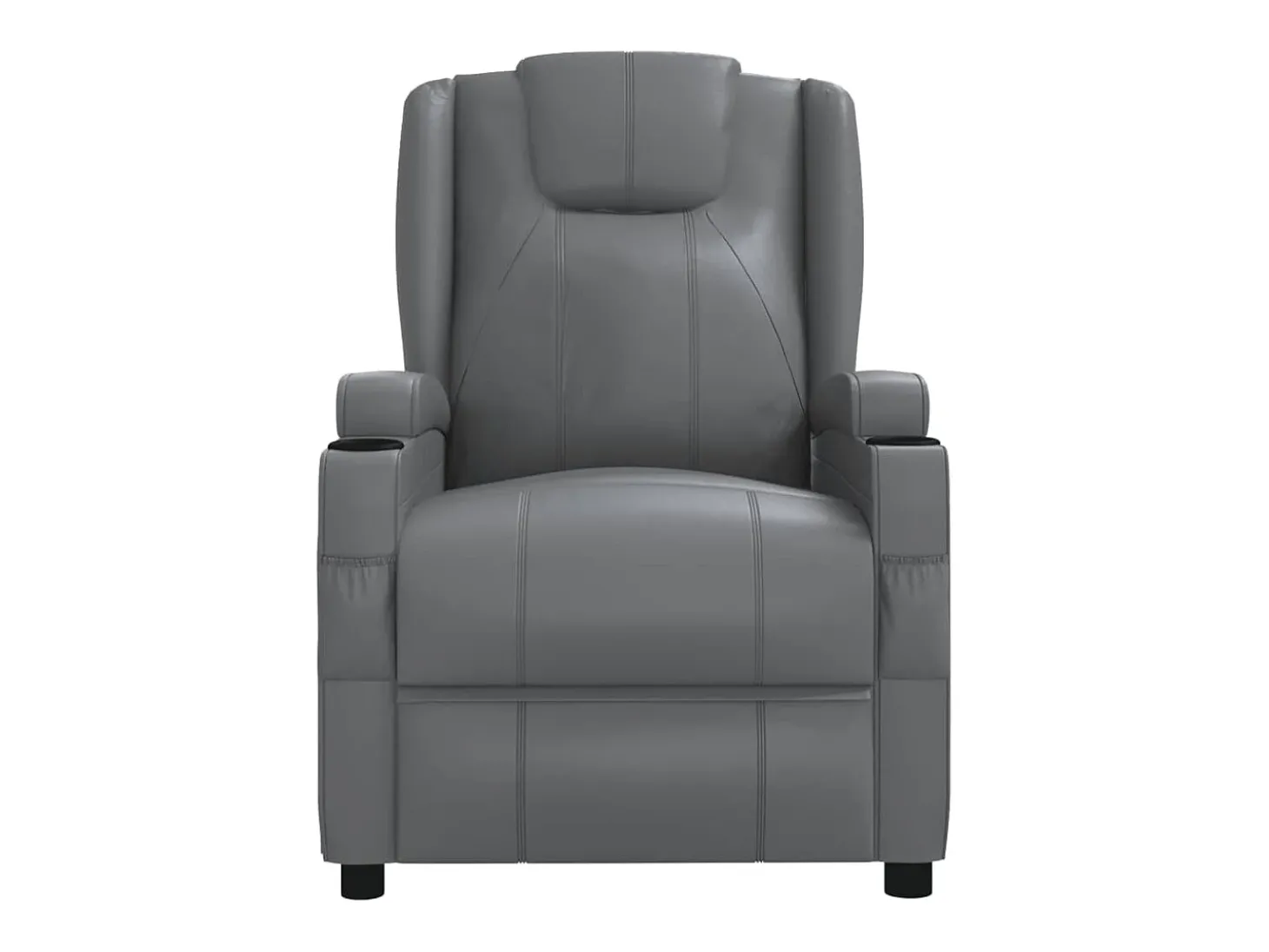 Poltrona elétrica de massagens couro artificial antracite