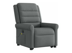 Poltrona elétrica elevatória massagens tecido cinzento-escuro SHL550231