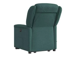 Poltrona elétrica elevatória massagens tecido verde-escuro SHL6925