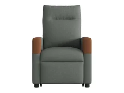 Poltrona elétrica elevatória massagens tecido cinzento-escuro SHL400504
