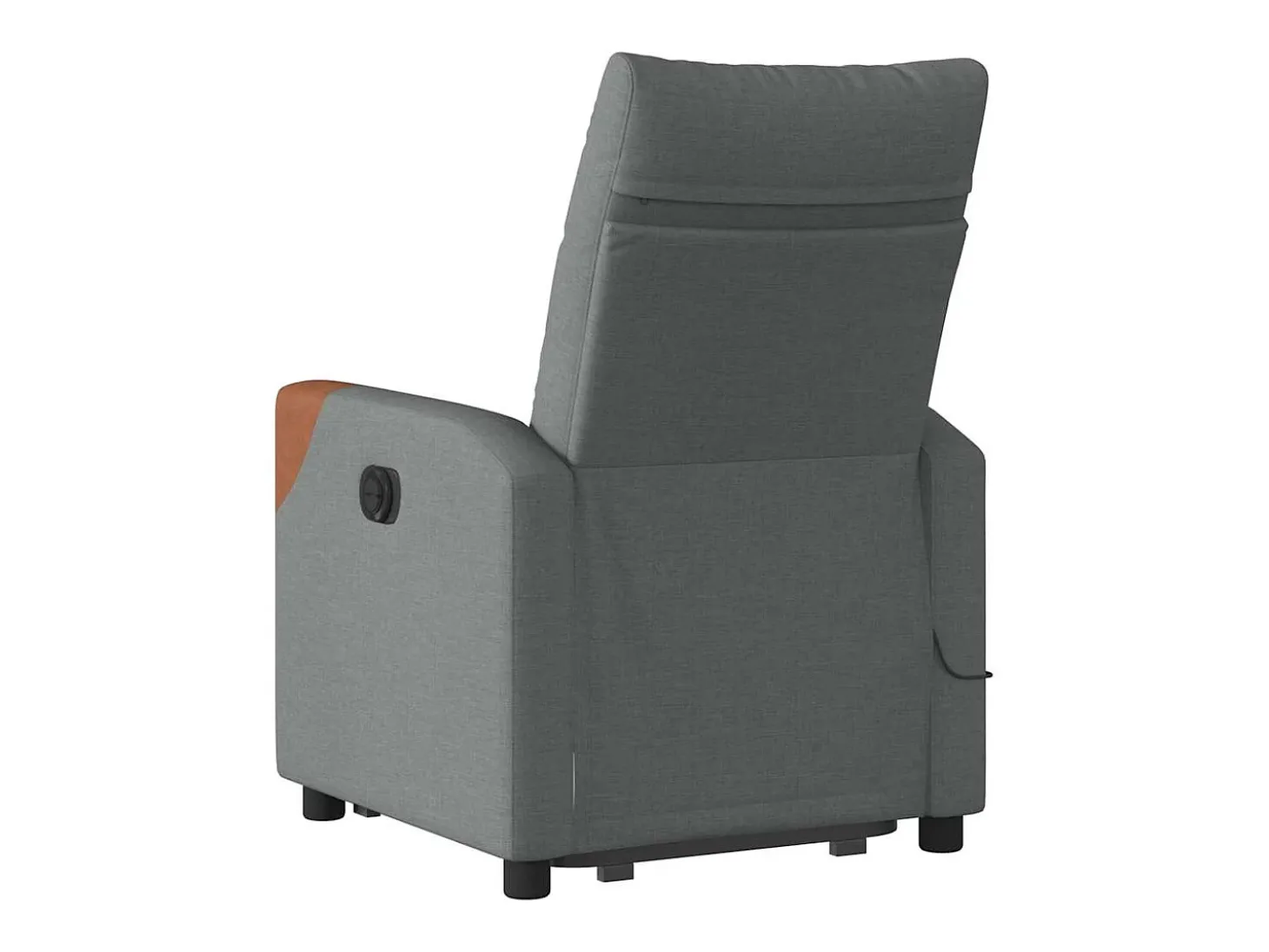 Poltrona elétrica elevatória massagens tecido cinzento-escuro SHL400504