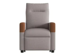 Poltrona elétrica elevatória massagens tecido cinza-acastanhado SHL33117
